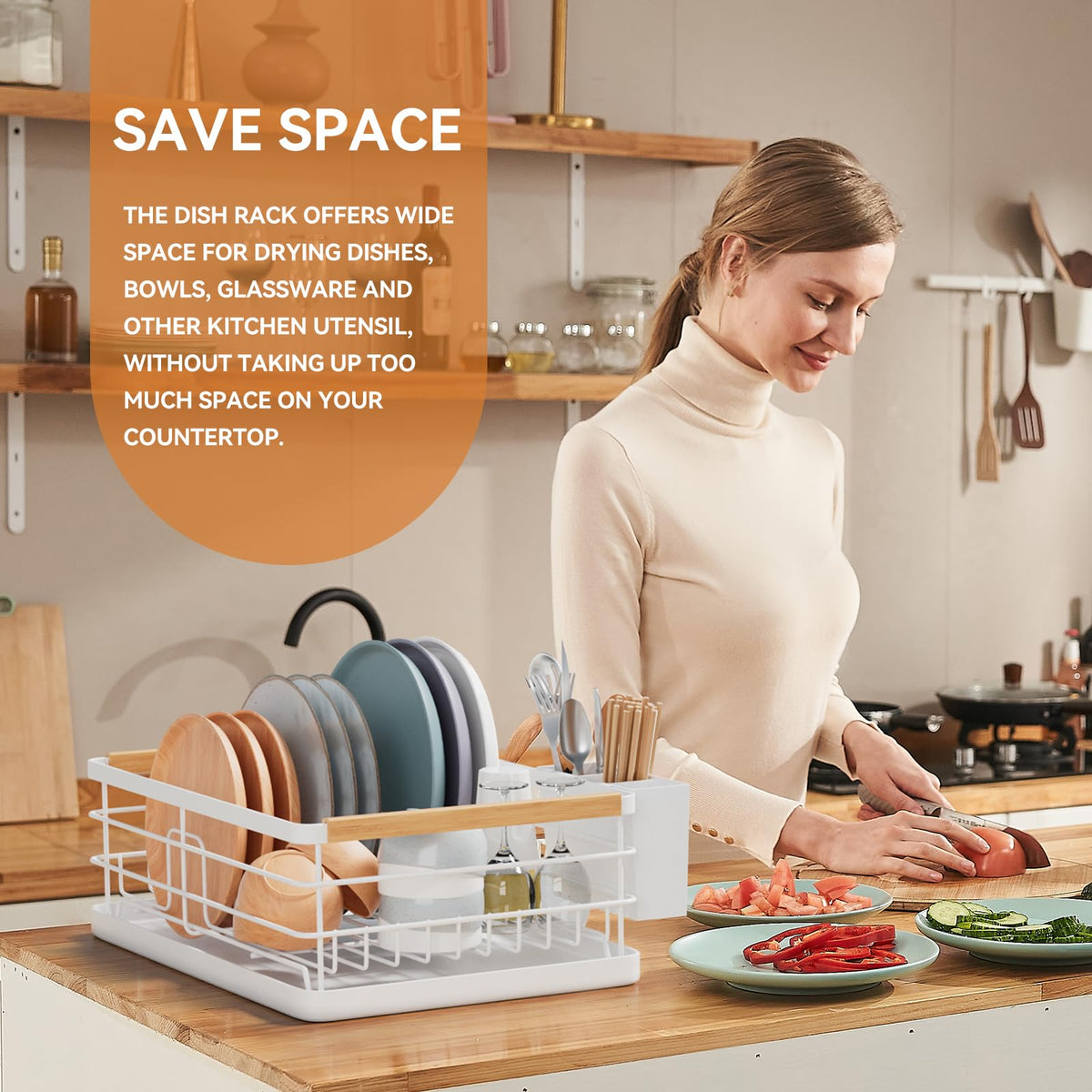 BRIAN & DANY space-saving design fits small kitchen counters.