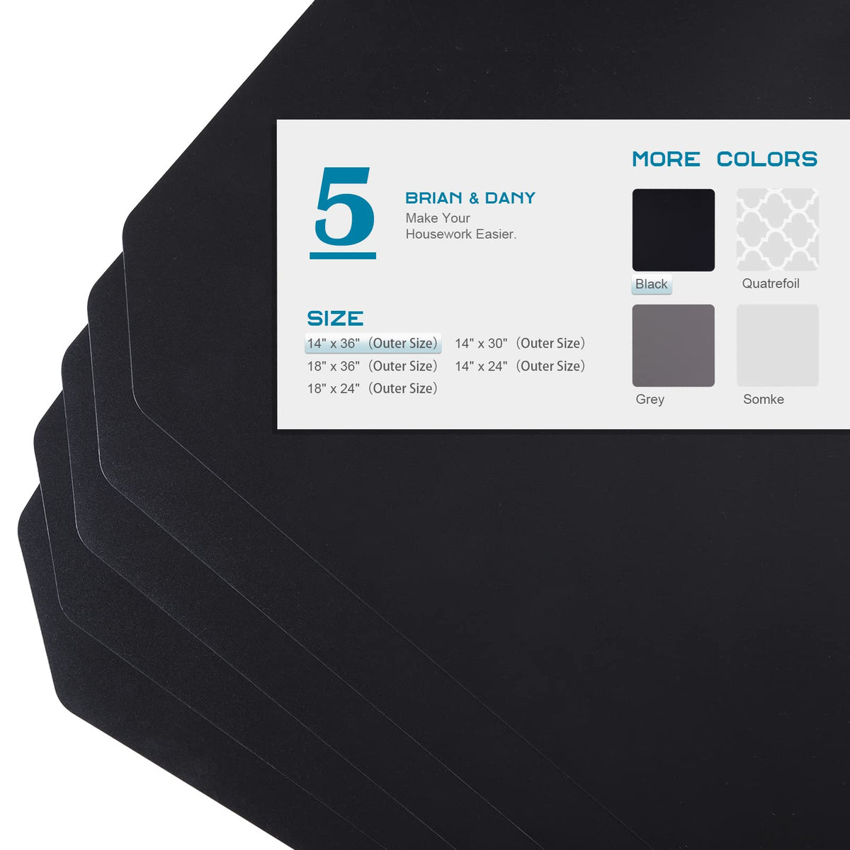 BRIAN & DANY flat smooth surface prevents items from slipping on shelves