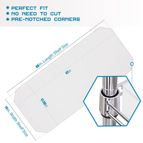 BRIAN & DANY shelf liner with four corner cutouts fits standard wire shelves securely.