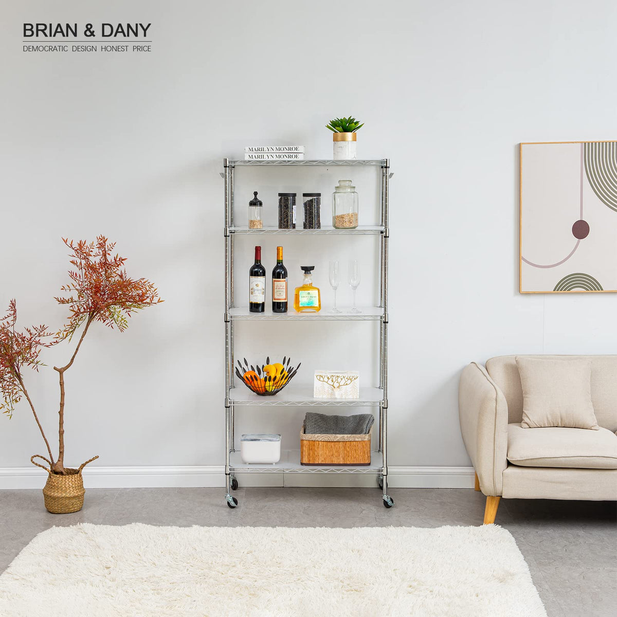 BRIAN AND DANY transparent liner keeps shelves visible while guarding contents