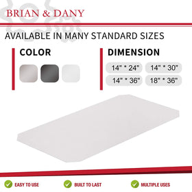 BRIAN AND DANY dustproof liner protects items on lower shelves from dust