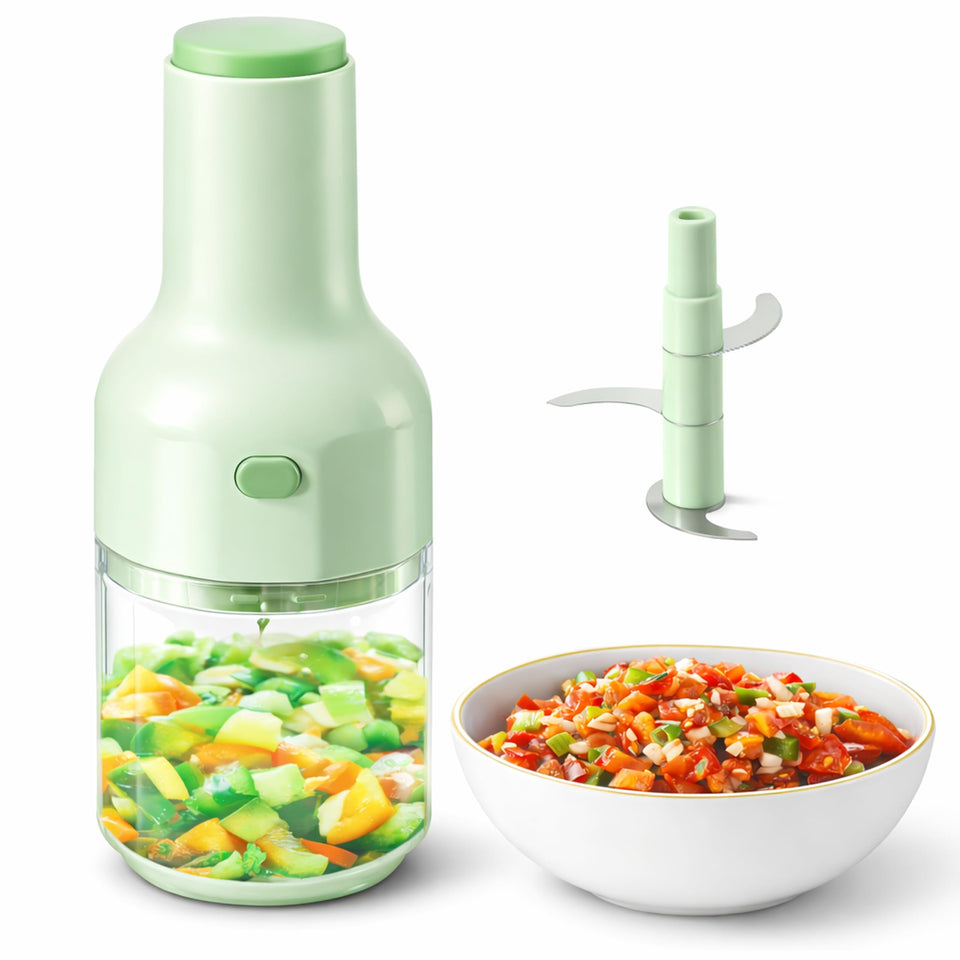 Brieftons Express manual chopper with clear bowl ready for salsa