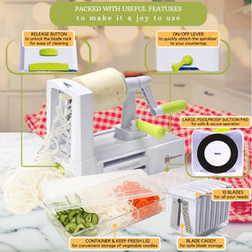 Brieftons integrated storage unit keeps parts together for compact kitchen storage