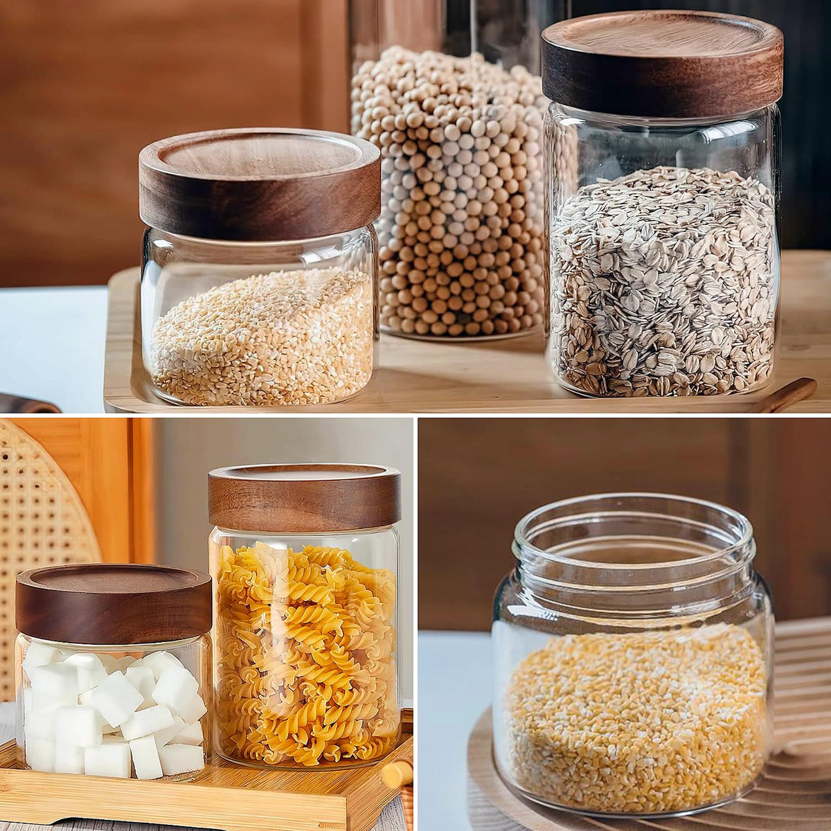 Brighomrom glass jar suitable for liquids like honey or vinegar