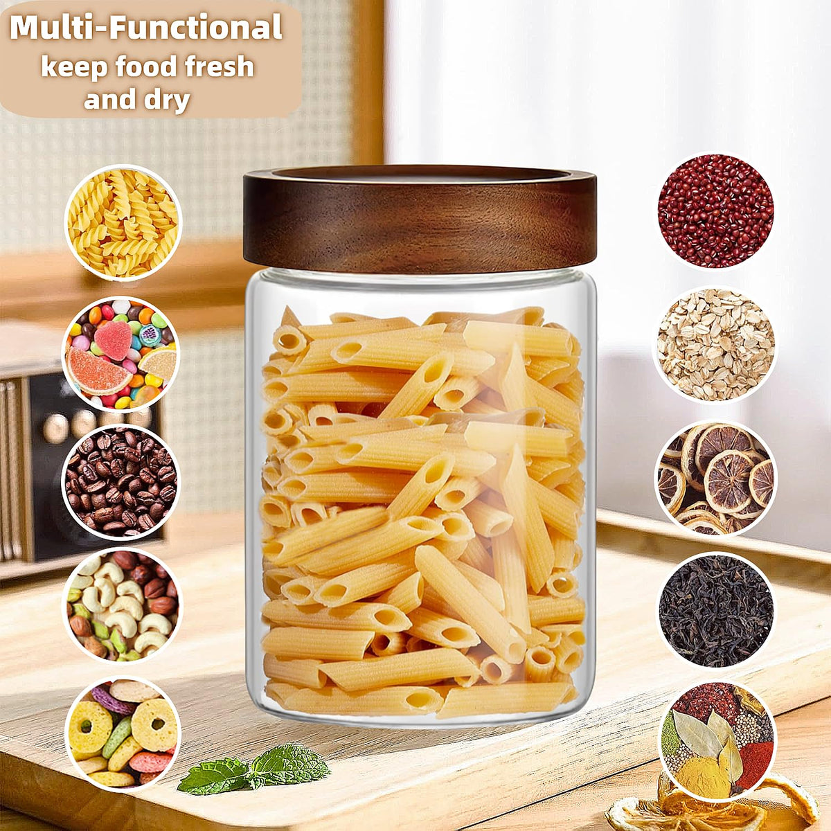 Brighomrom canister for pasta, grains, and snacks