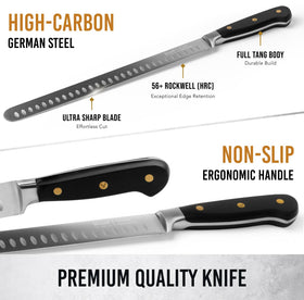 Bright Hobby Brisket Slicing Knife rust-resistant blade designed for longevity.