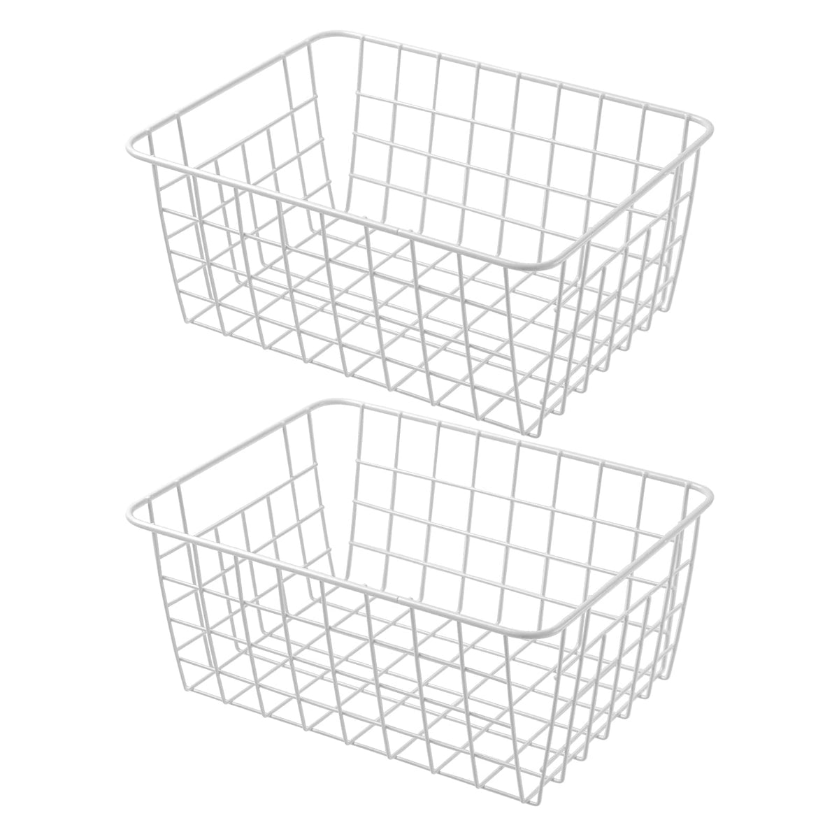 Brightalk 11-inch upright freezer baskets front view improve item visibility.