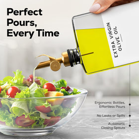 Brighter Barns clear gold bottle duo packaged as an elegant kitchen accent