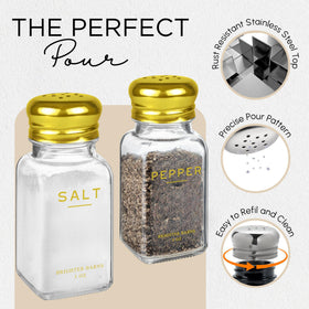 Brighter Barns gold shaker set features minimalist design for modern kitchens