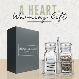Brighter Barns handwash-only shakers for careful cleaning and shine maintenance.