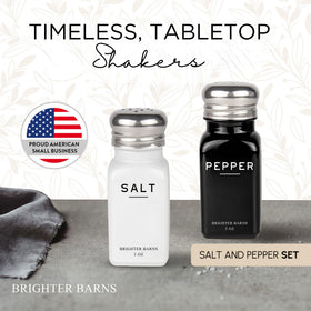 Brighter Barns rustic glass shakers with tops offer smooth, clump-free pours
