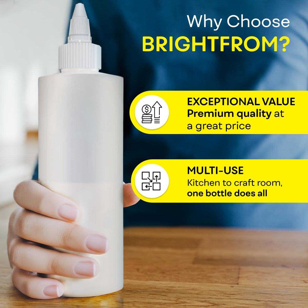 BrightFrom dressing bottle for even salad dressing distribution