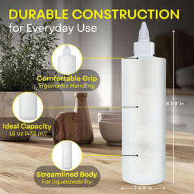BrightFrom squeeze bottle shows leak proof design for sauces