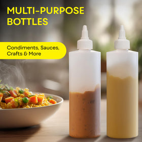 BrightFrom squeeze bottle on top rack dishwasher-safe for easy cleanup.