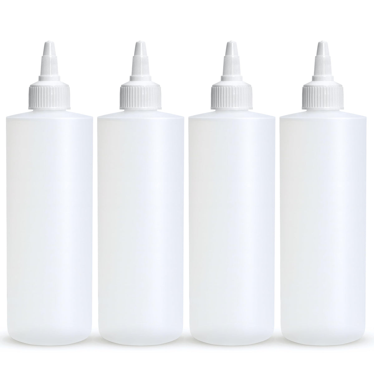 BrightFrom 12 oz squeeze bottle close-up of the twist-cap for leak-proof sauces.