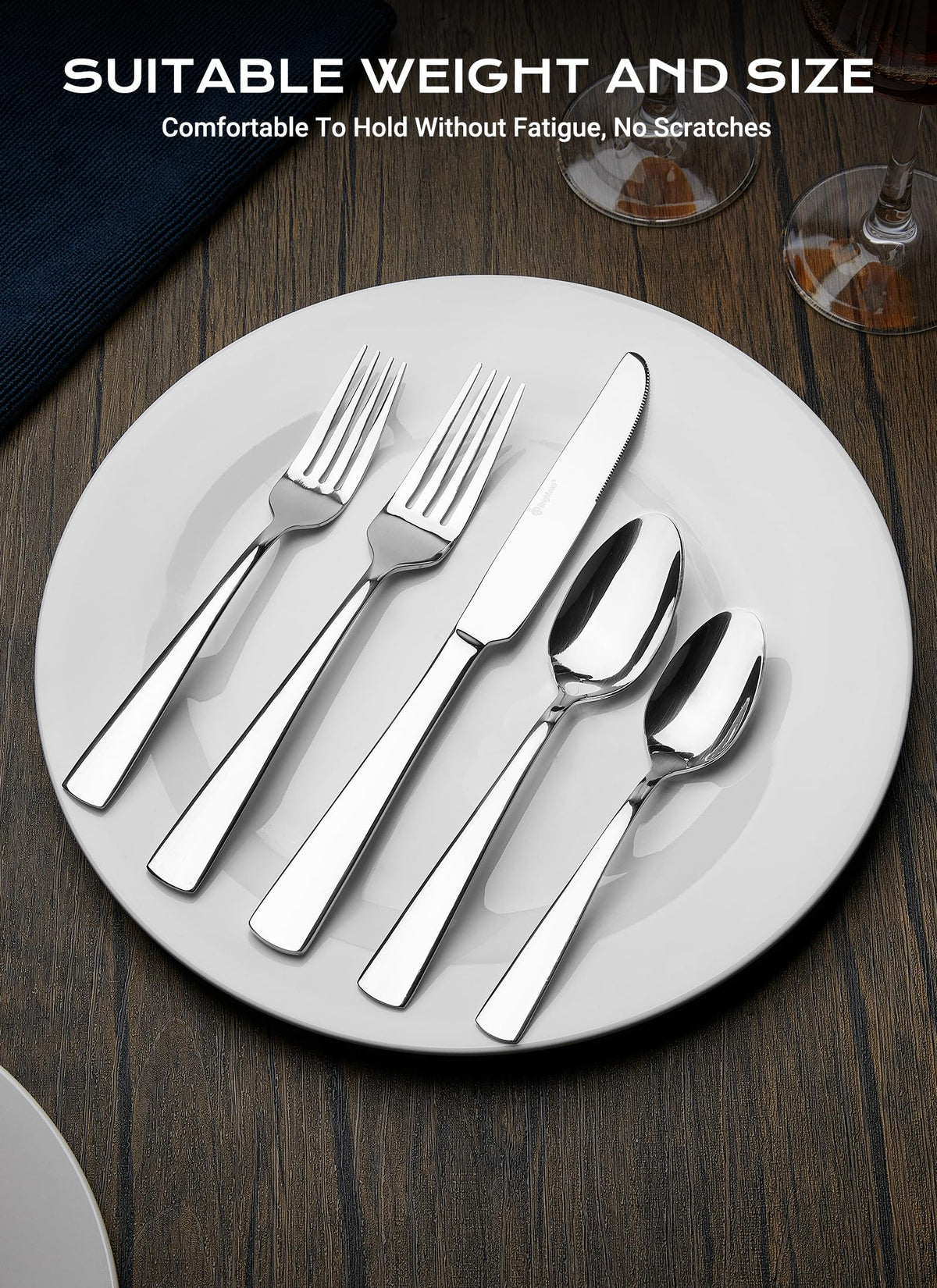 Brightown 45-piece flatware set dinner spoon for daily use