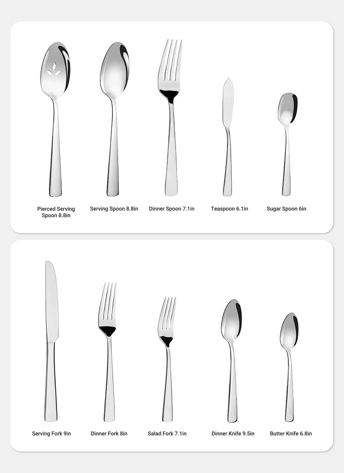 Brightown 45-piece flatware set serving fork for entertaining