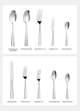 Brightown 45-piece flatware set serving fork for entertaining