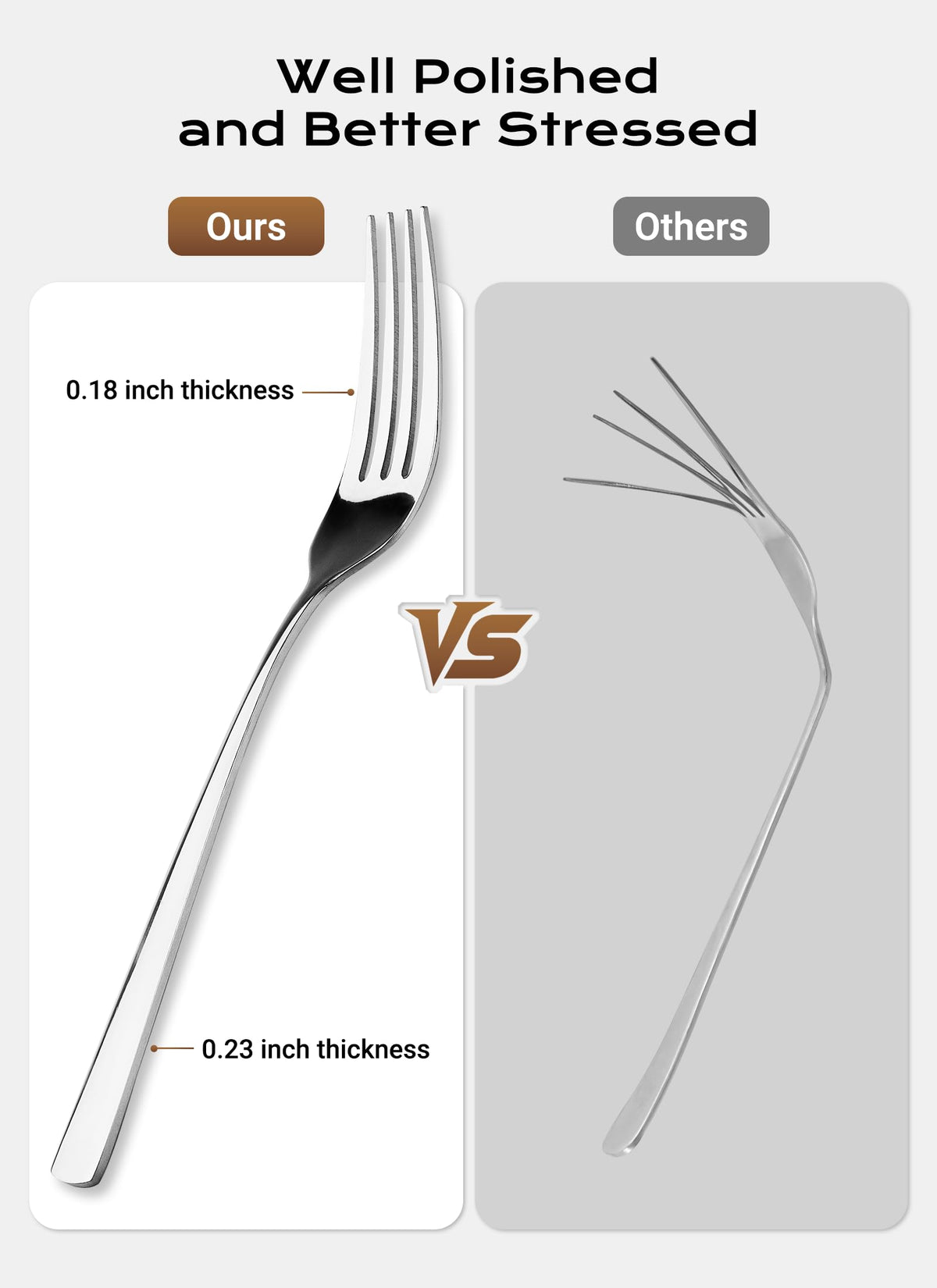 Brightown 45-piece flatware set sugar spoon for desserts