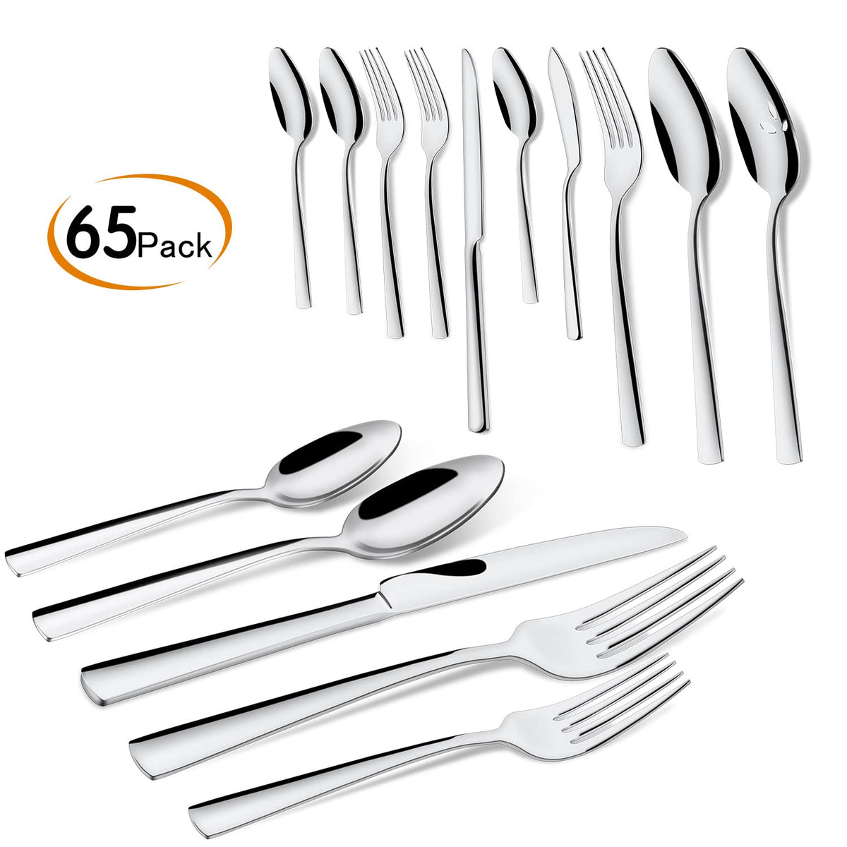 Brightown dinner fork and teaspoon arranged for daily dining use