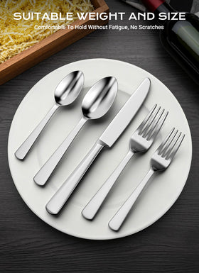 Brightown serving utensils included, perfect for salads and sharing courses.