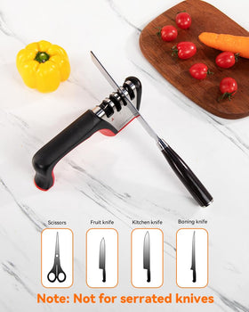 Brigii 4-in-1 knife sharpener non-slip base ensuring stable operation.