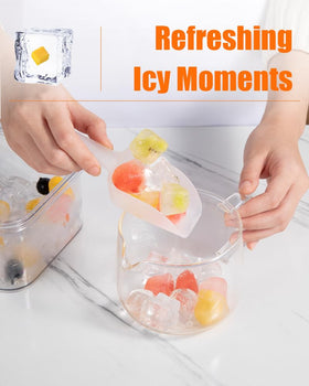 Brigii included ice scoop speeds up ice retrieval during gatherings.