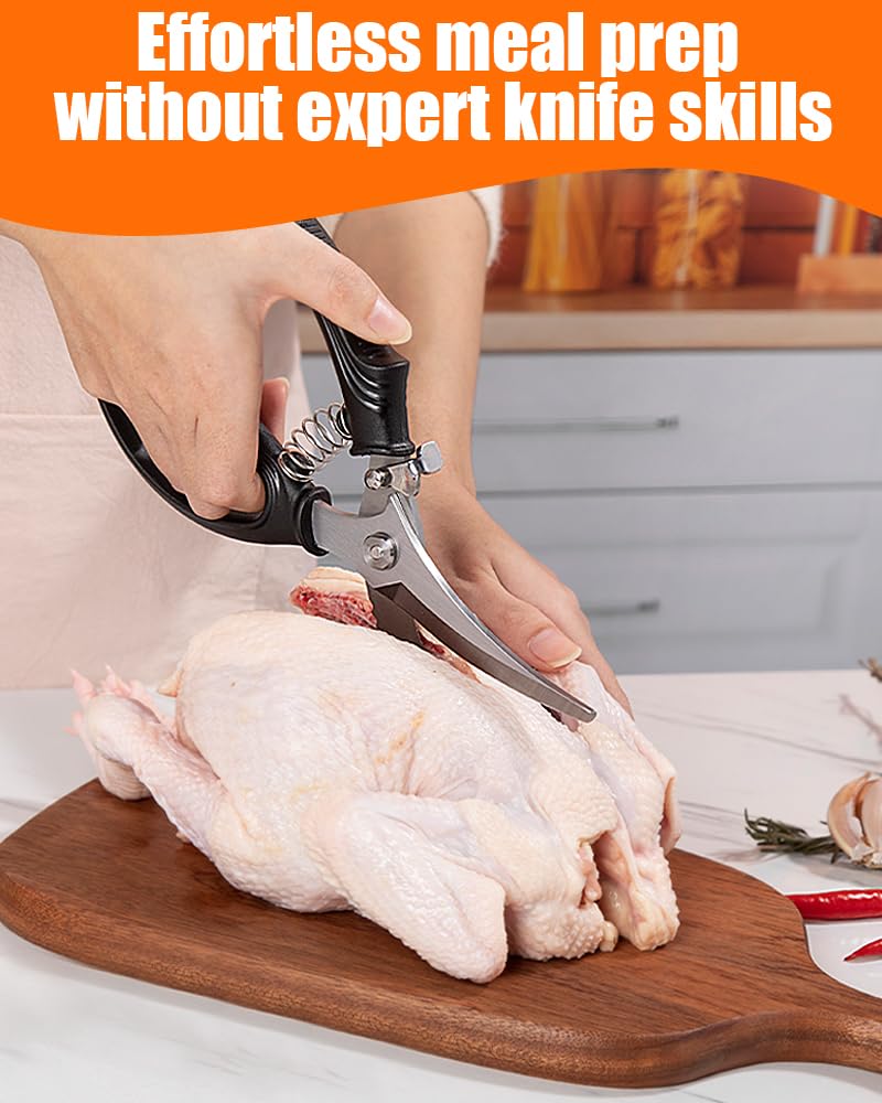Brigii Kitchen Shears serrated edge for fish scaling and grip