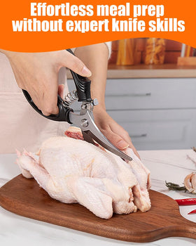 Brigii Kitchen Shears serrated edge for fish scaling and grip