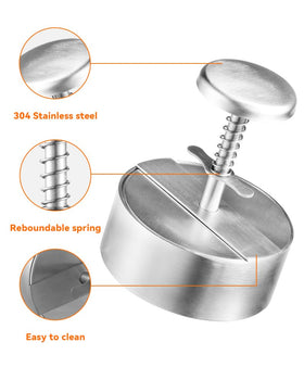 Brigii portion weights range 100g–400g for consistent patty thickness