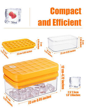 Brigii stackable ice trays with silicone bottoms simplify freezing and storage in small freezers.