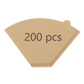 Brikinte 200pcs disposable coffee filters front pack view for convenient daily setup.