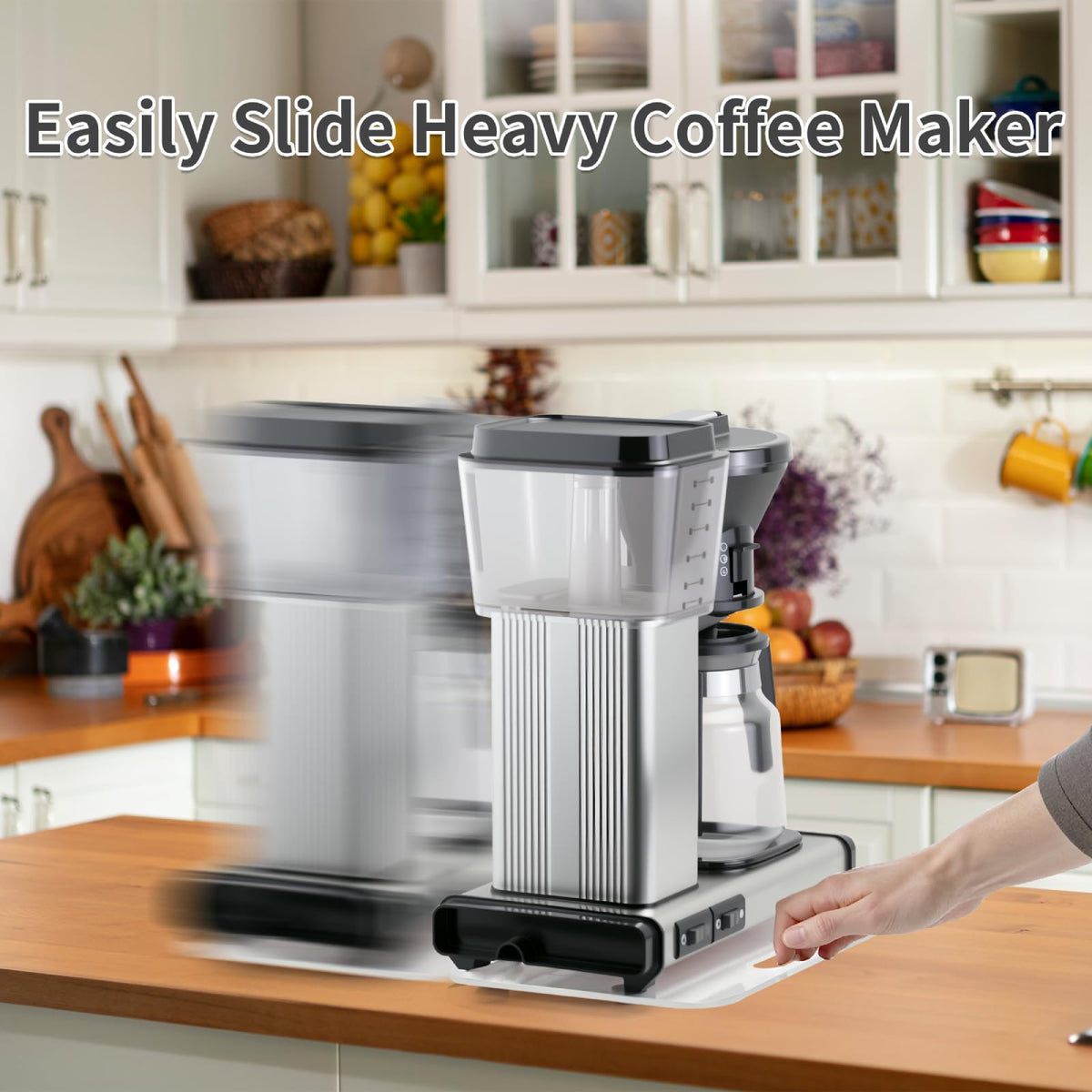 Brikinte appliance slider compatible with multiple Technivorm-Moccamaster models for versatile use.
