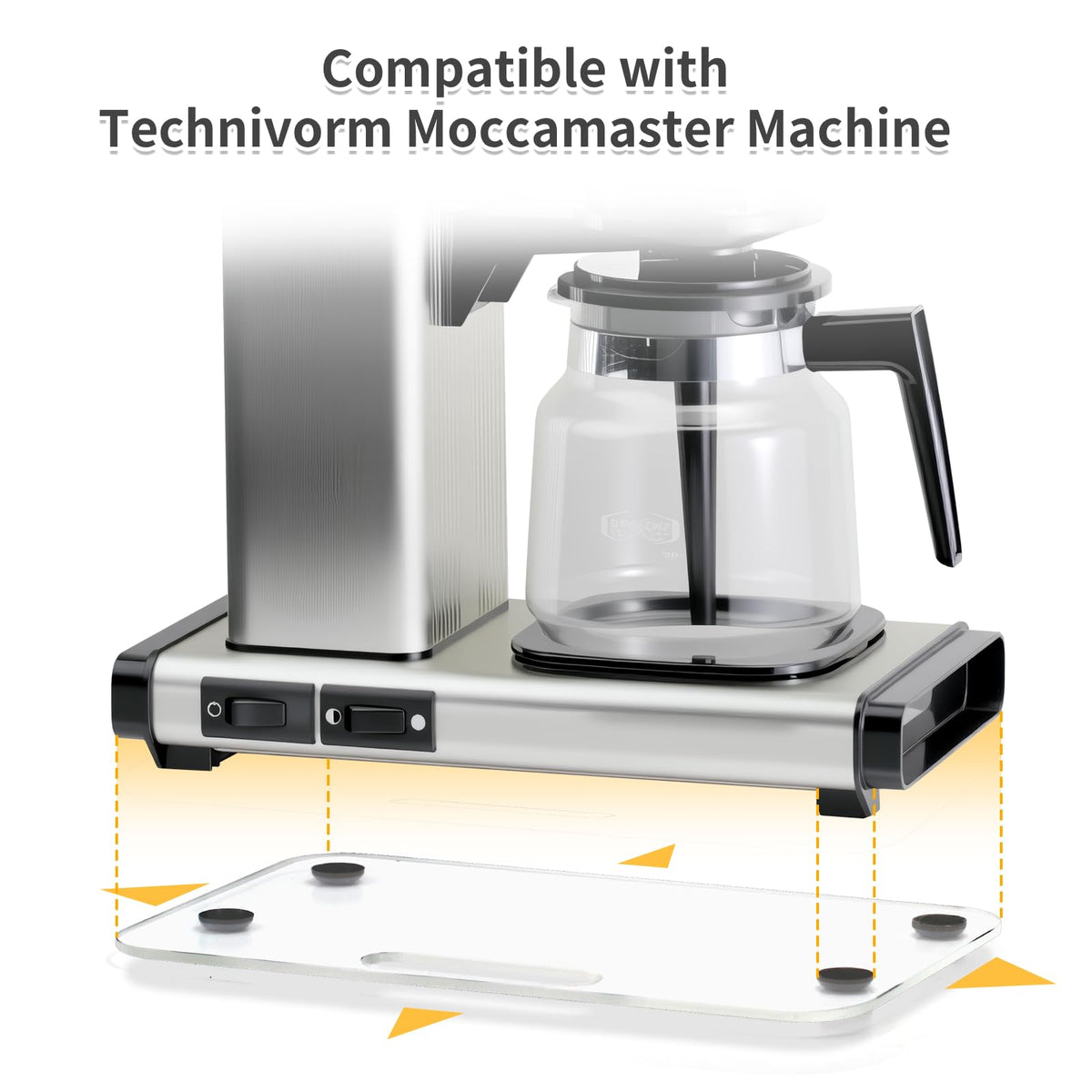 Brikinte Moccamaster slider offers stable load bearing for safe, wobble-free operation.
