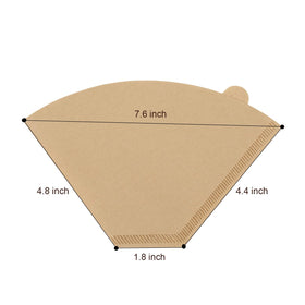 BRIKINTE Biodegradable paper filters show textured surface for eco-friendly use.