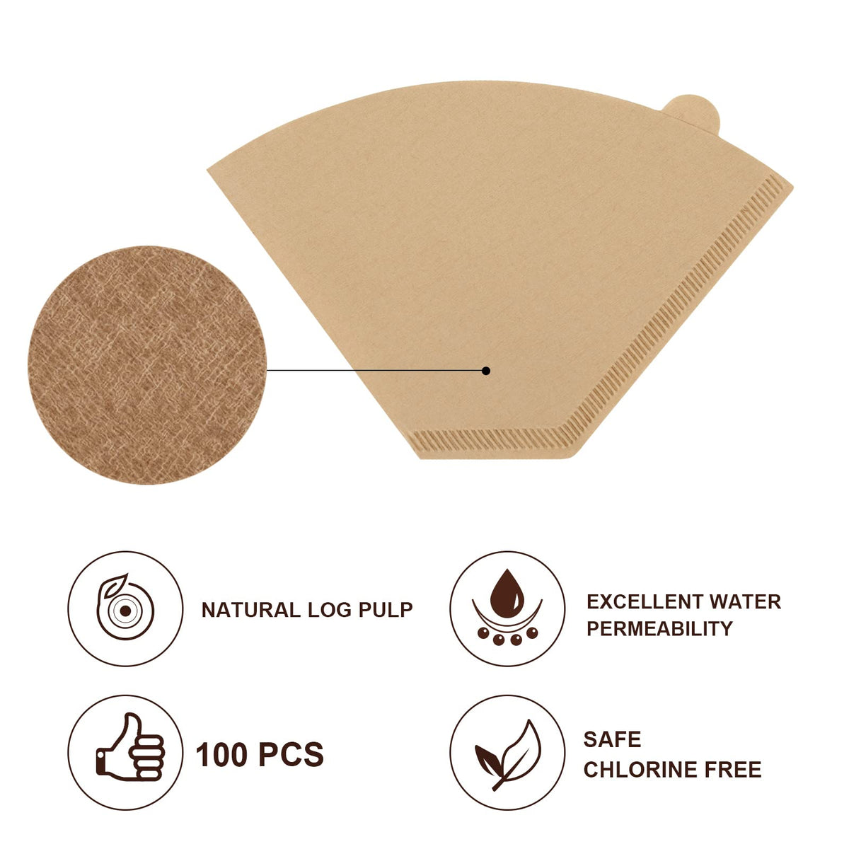 Brikinte biodegradable paper filter supports eco-friendly coffee prep