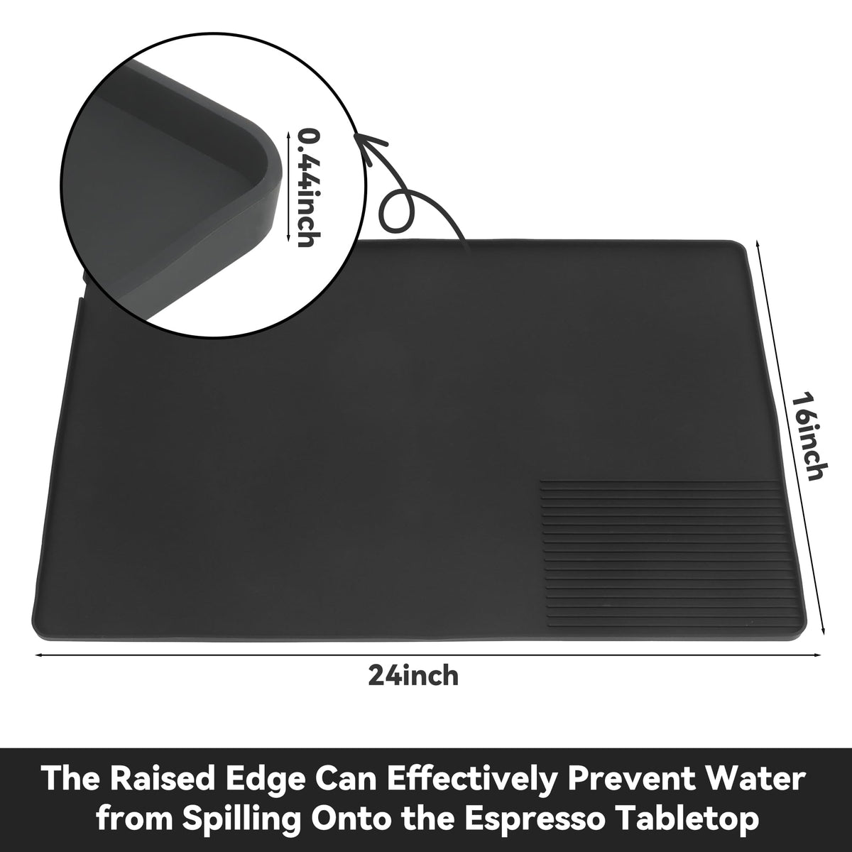 Brikinte 24x16 heat-resistant mat protects countertops from heat and spills.