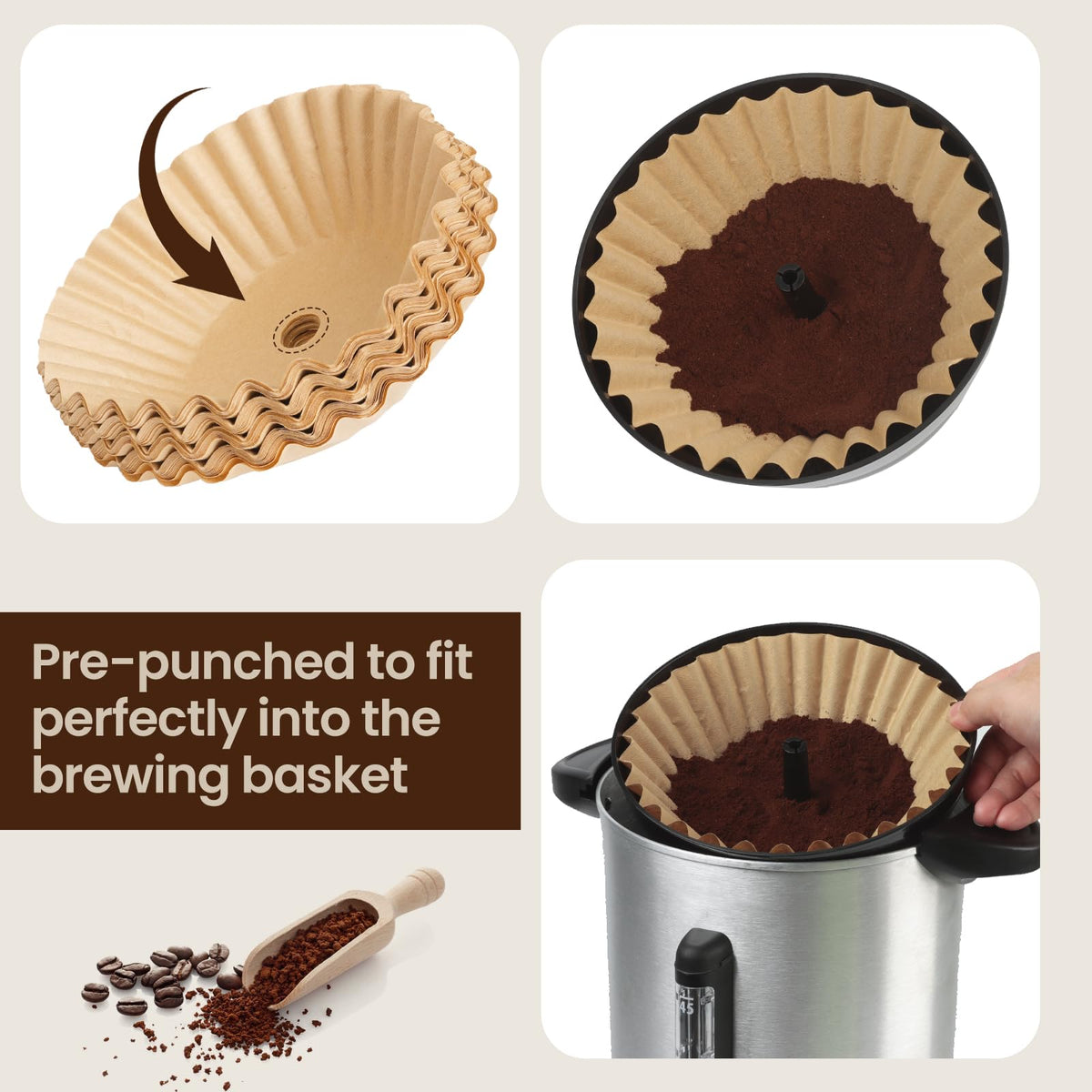 Brikinte filters maintain shape during brewing for consistent results.