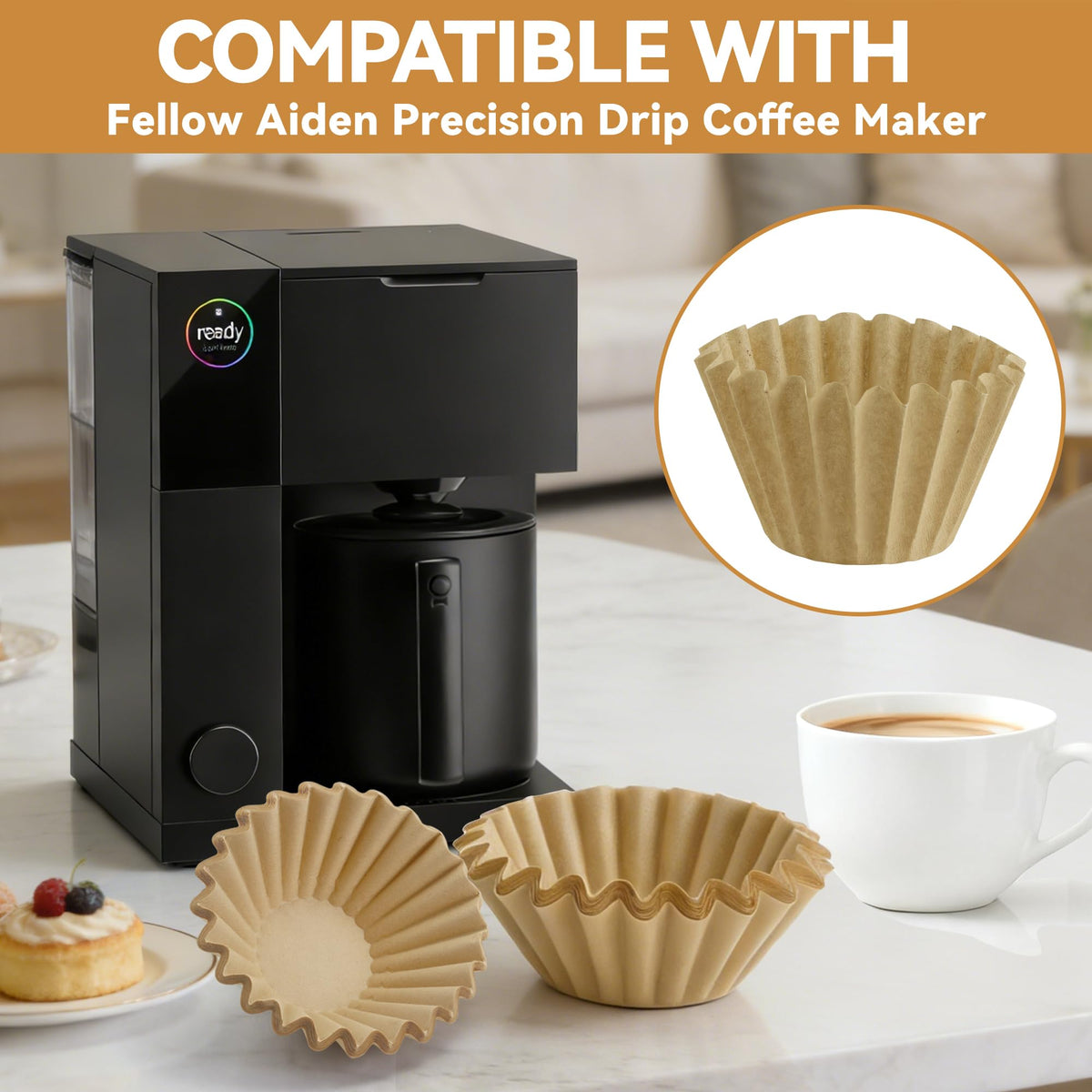 Brikinte extra-deep bowl design ensures secure filtration during batch brew