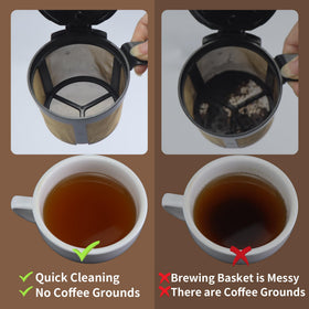 Brikinte filters in use with a Ninja Pod deliver cleaner, sediment-free cups.