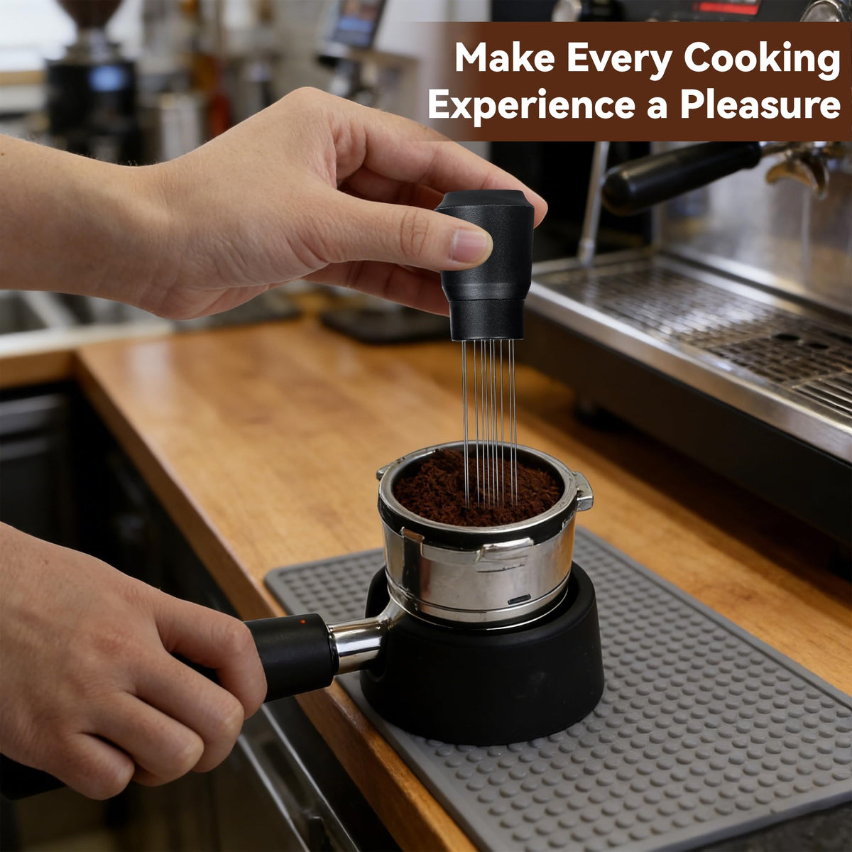 Brikinte magnetic base secures the whisk for easy storage after use