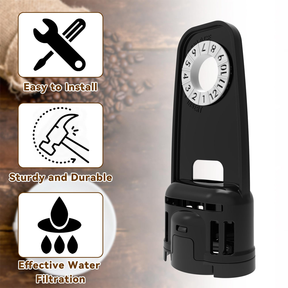 Brikinte Ninja Luxe filter holder securing the filter for quick, clean brewing