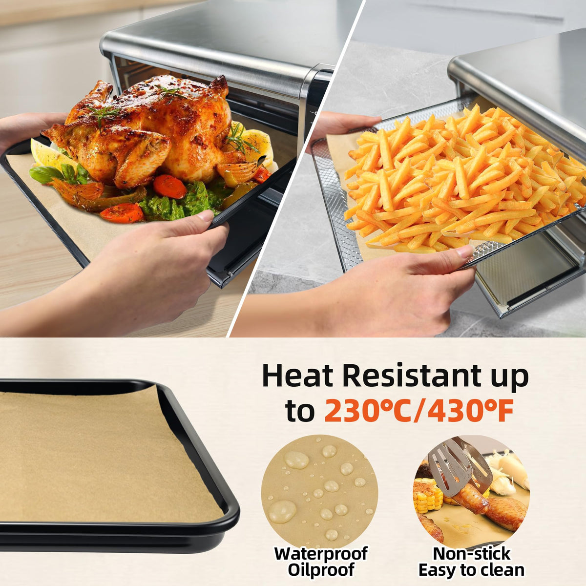 Brikinte Ninja SP101 black reusable liners prevent sticking and simplify cleanup.