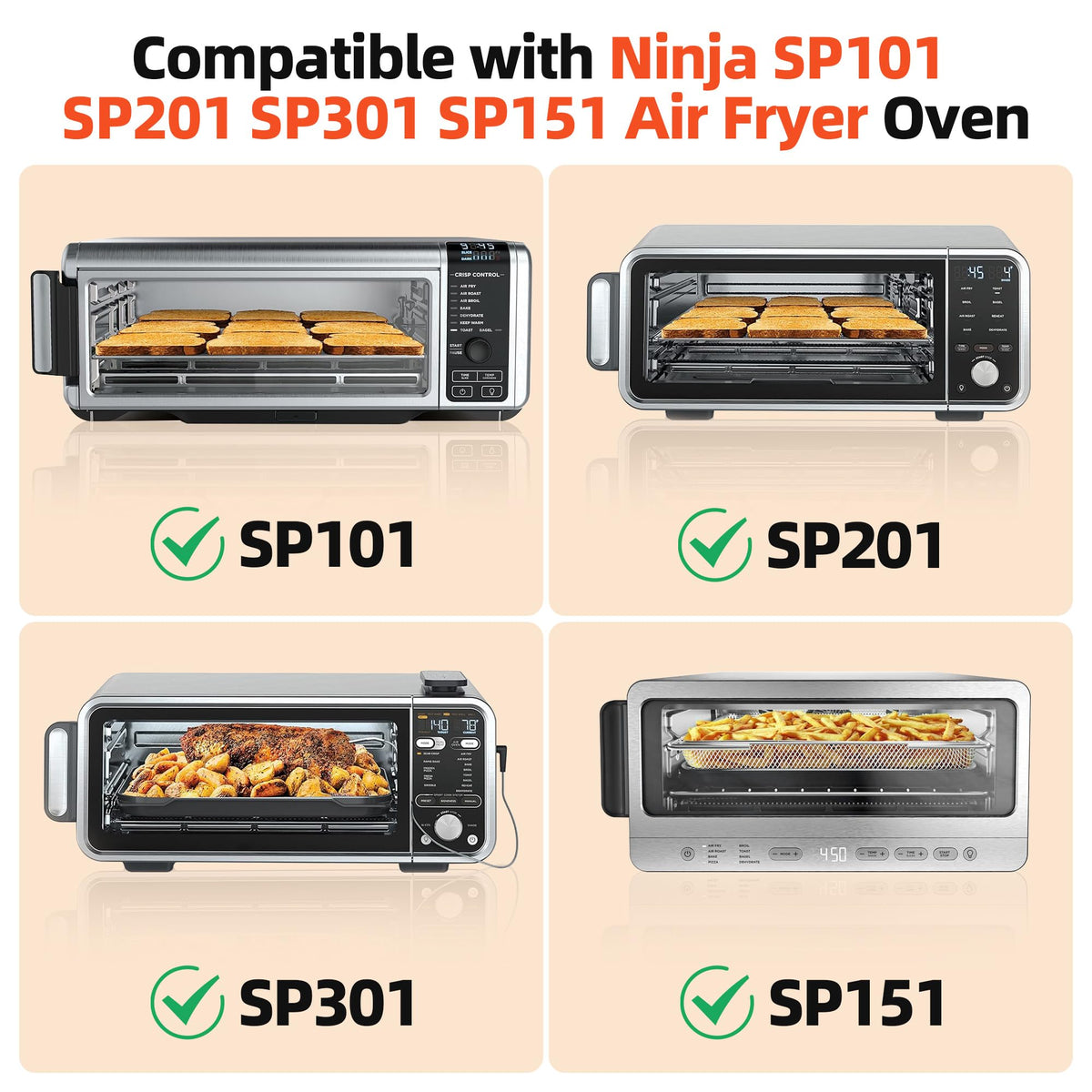 Brikinte ninja-sp201-liners: easy cleanup after crisping snacks.
