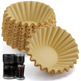 Brikinte paper filters for Keurig Duo showing compatibility with Keurig brewers