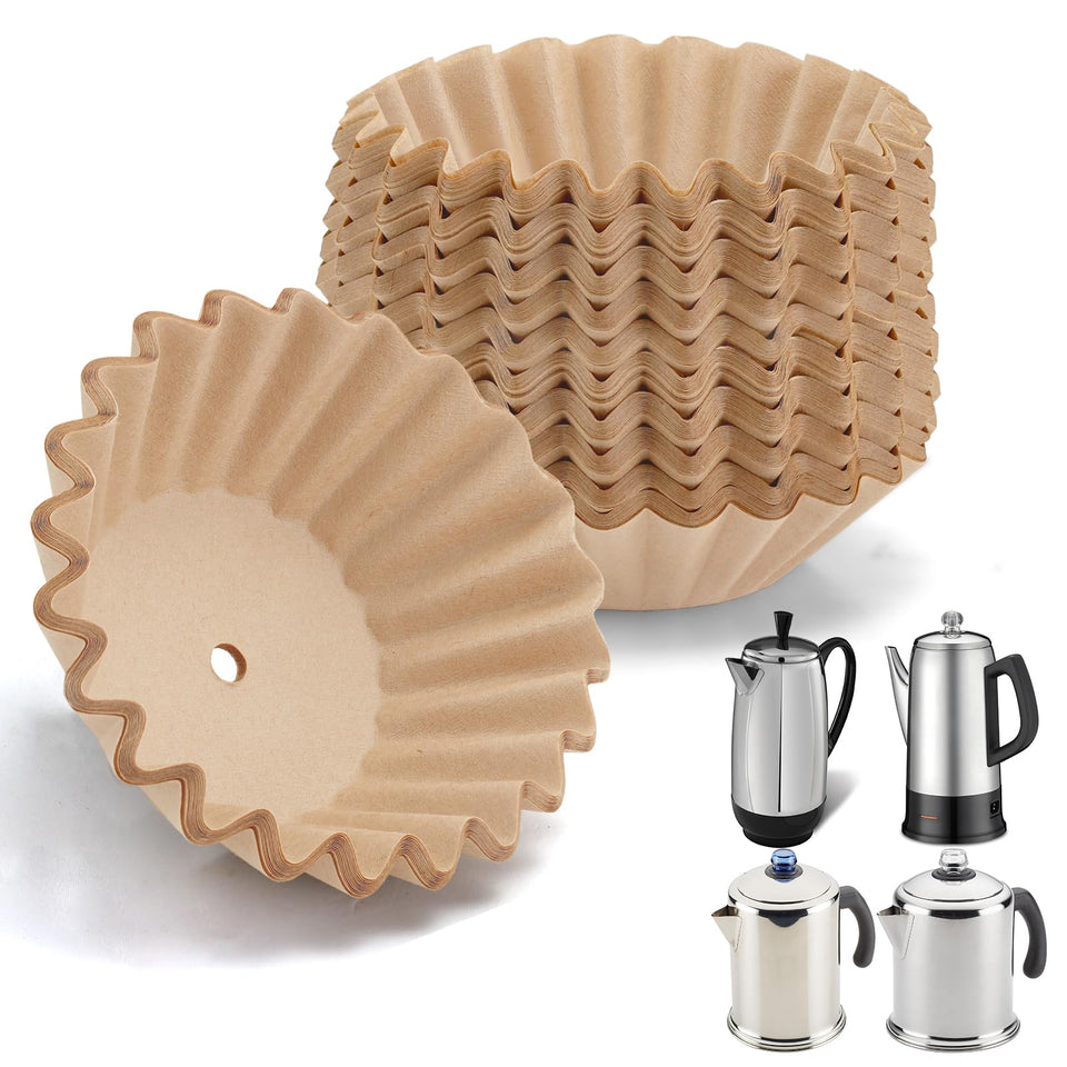 Brikinte brown perforated percolator filters for easy, clean brewing.