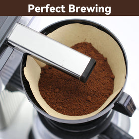 Brikinte cone filters deliver smooth coffee by trapping oils and grounds
