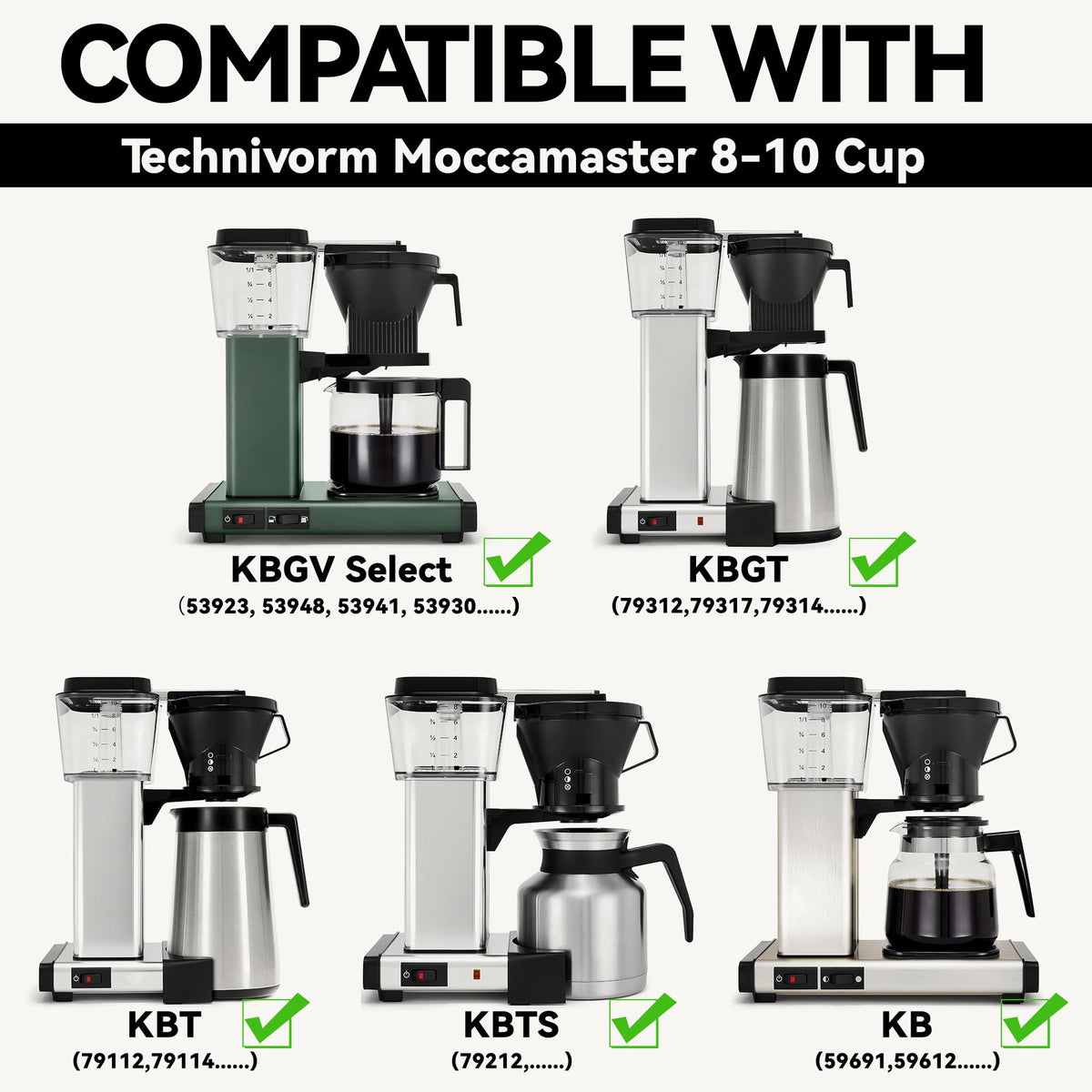 Brikinte unbleached cone filter for Moccamaster ensuring clean extraction