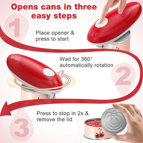 Brilam electric can opener powered by batteries for stronger, versatile performance