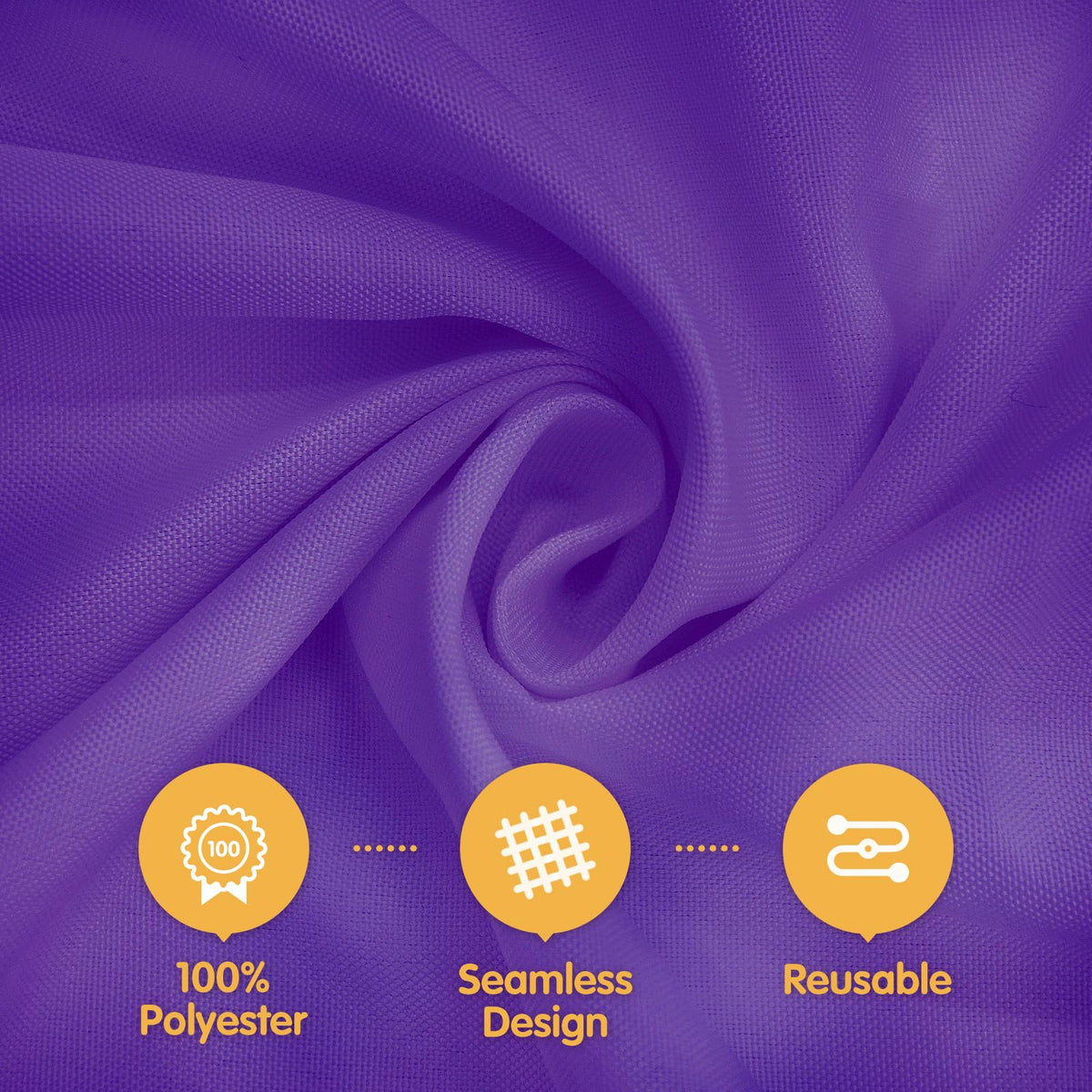 BRILLMAX 150gsm polyester fabric resists wear for repeated events.